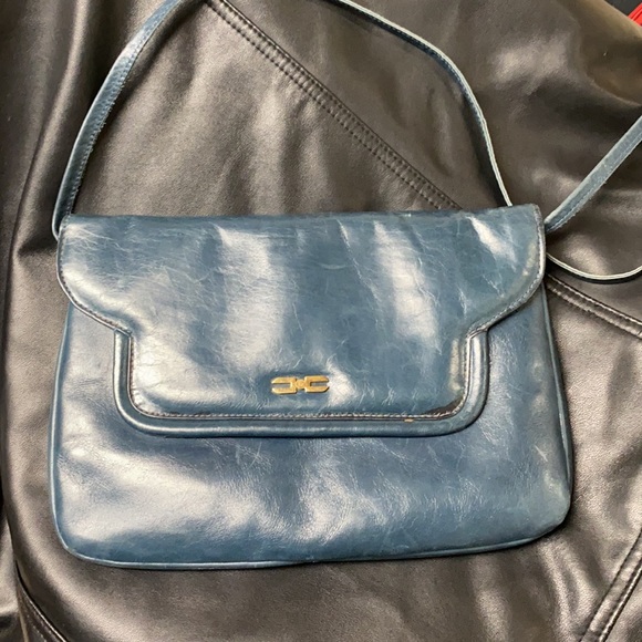 Vintage Blue Leather Purse - Picture 5 of 11